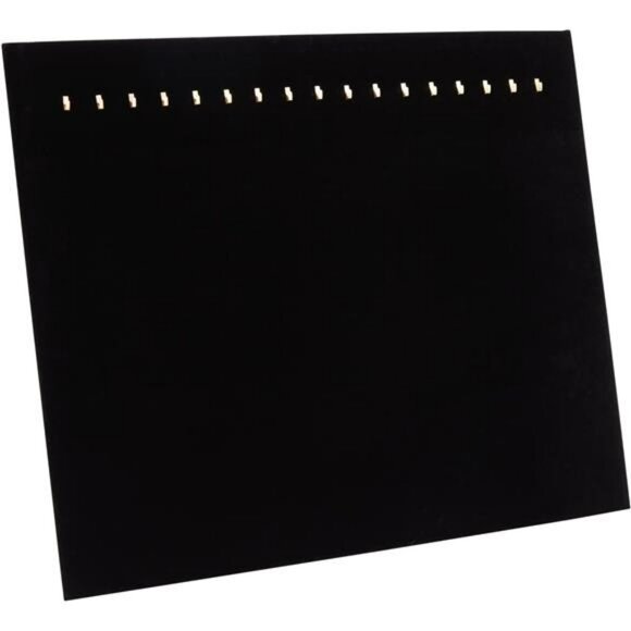 Black Velvet Jewelry Display Stand Set Necklace Board with Hooks for Selling - Picture 7 of 8